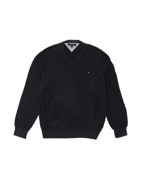 Vintage Tommy Hilfiger V-neck Jumper Sweater XL In Blue - view 1