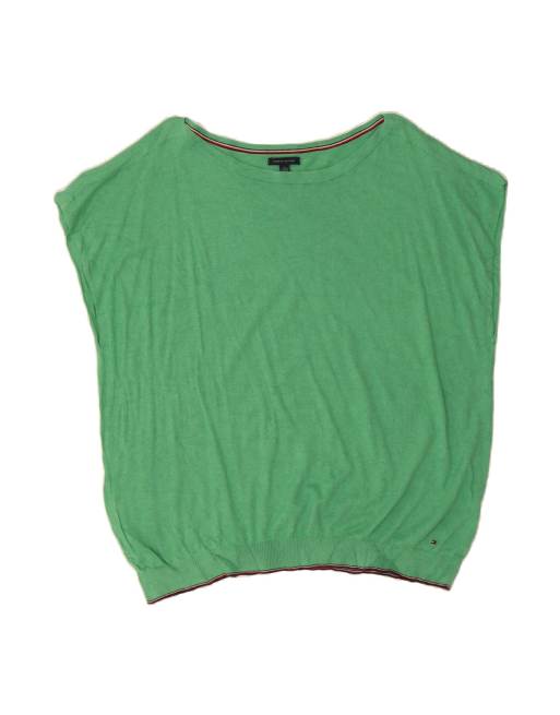 Vintage Tommy Hilfiger Vest Tank Top UK 22 2XL In Green
