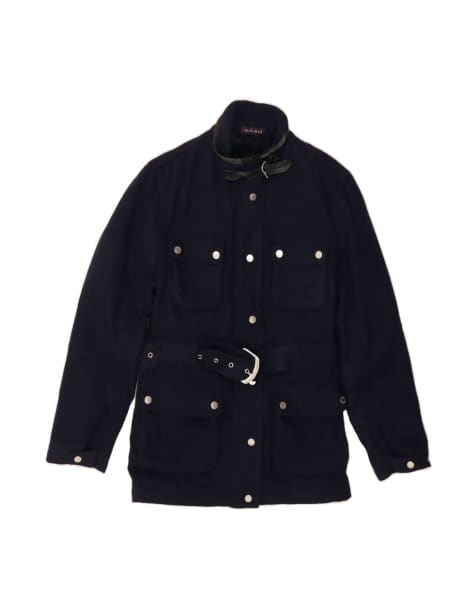 Vintage Tommy Hilfiger Windbreaker Jacket UK 12 Medium In Blue Wool - view 1