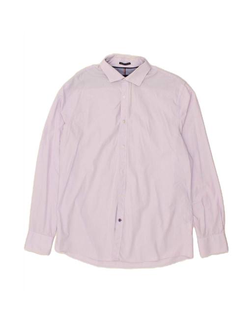 Vintage Tommy Hilfiger Wrinkle Free Shirt Size 17 XL In Purple Gingham