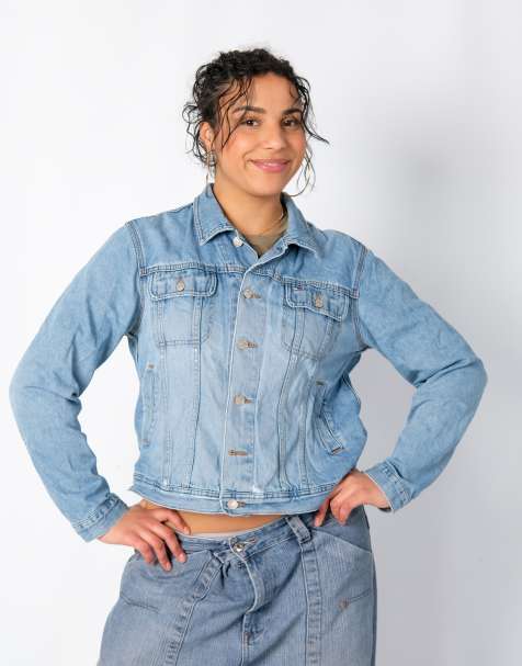 Vintage Tommy Hilfiger XL Denim Jacket Light Blue - view 1