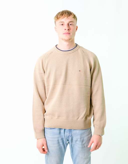 Vintage Tommy Hilfiger XL Knit Sweatshirt Beige