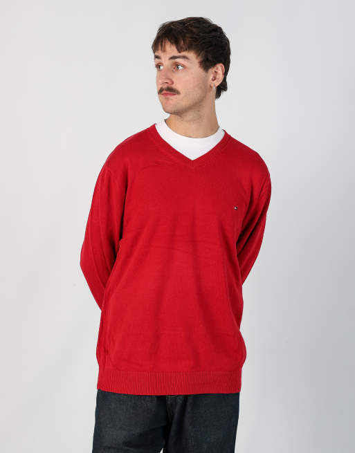Vintage Tommy Hilfiger xl knit sweatshirt in red