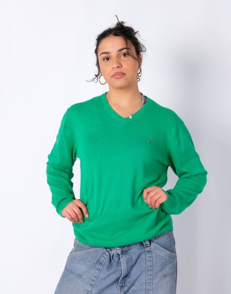 Vintage Tommy Hilfiger xl knit sweatshirt light green - view 1
