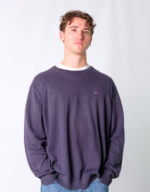 Vintage Tommy Hilfiger XL Knit Sweatshirt Navy Blue