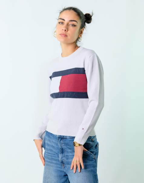 Vintage Tommy Hilfiger XS Knit Sweatshirt Ivory - view 1