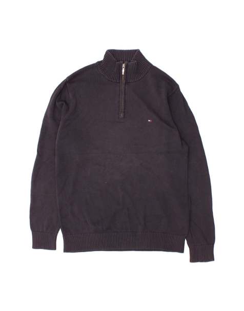 Vintage Tommy Hilfiger Zip Neck Jumper Sweater Medium In Blue - view 1