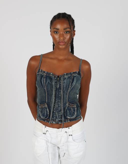 Vintage Tong Kao M cami in blue