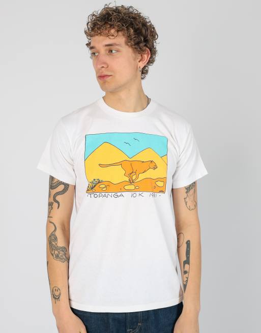 Vintage Topanga 10K 1991 m t-shirt in ivory