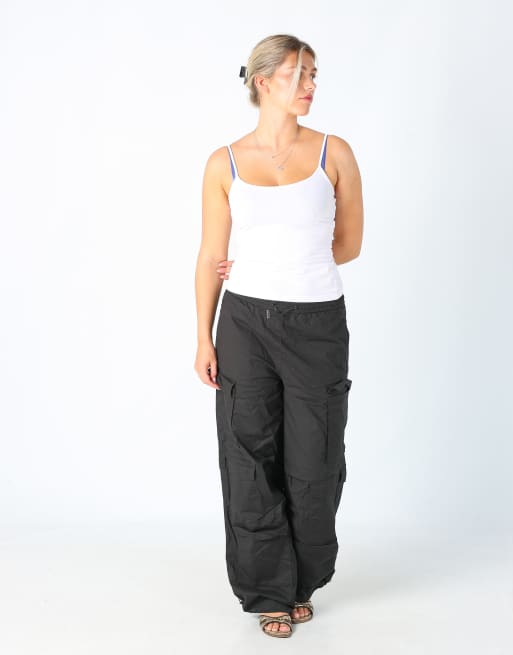 Vintage Totally Unstoppable S baggy tech pants in black