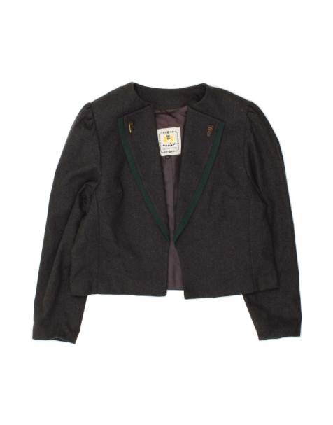 Vintage Trachten Crop Blazer Jacket EU 44 XL In Grey - view 1