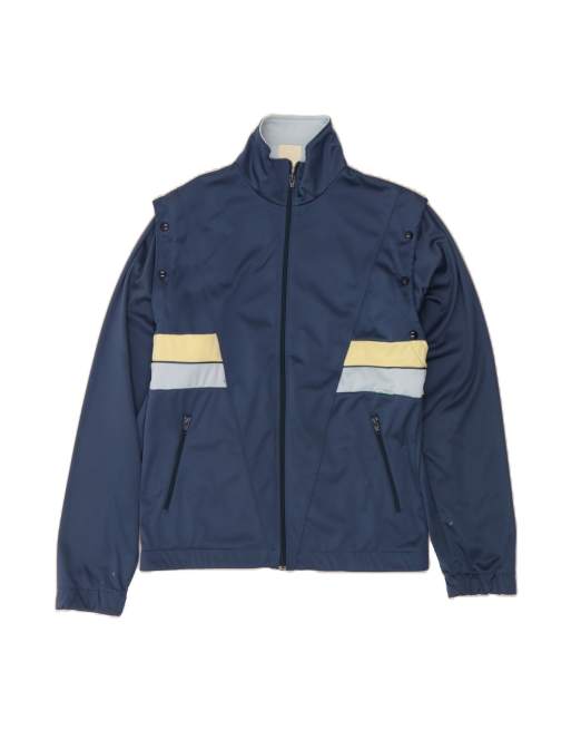 Vintage Tracksuit Top Jacket EU 40 Medium In Blue Colourblock