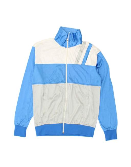Vintage Tracksuit Top Jacket It 50 Medium In Blue Colourblock