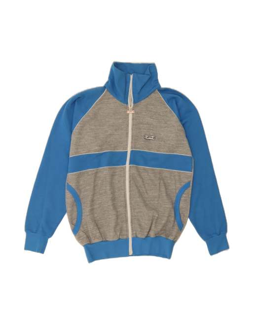 Vintage Tracksuit Top Jacket It 54 XL In Grey Colourblock