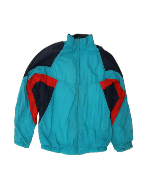 Vintage Tracksuit Top Jacket Large In Blue Colourblock