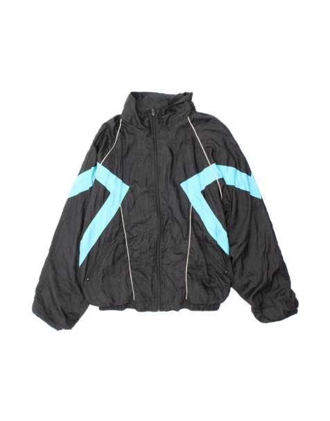 Vintage Tracksuit Top Jacket Medium In Black Colourblock - view 1