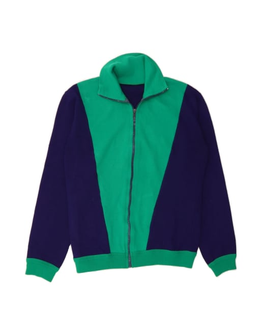 Vintage Tracksuit Top Jacket Medium In Blue Colourblock