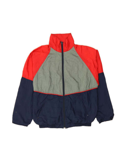 Vintage Tracksuit Top Jacket Medium In Red Colourblock