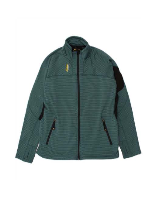 Vintage Tracksuit Top Jacket UK 18 XL In Blue Striped