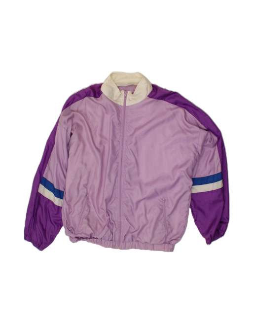Vintage Tracksuit Top Jacket XL In Purple Colourblock