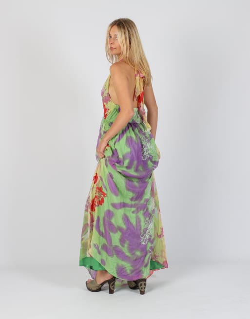 Vintage Traffic People M woven maxi dress in multi colured, 3 of 4