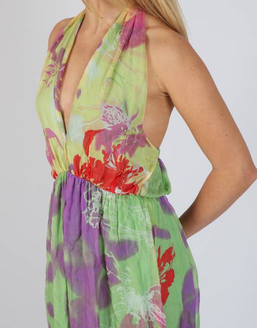 Vintage Traffic People M woven maxi dress in multi colured, 4 of 4