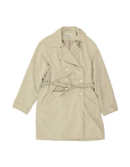 Vintage Trench Coat UK 16 Large In Beige
