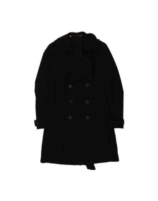 Vintage Trench Coat UK 36 Small In Black