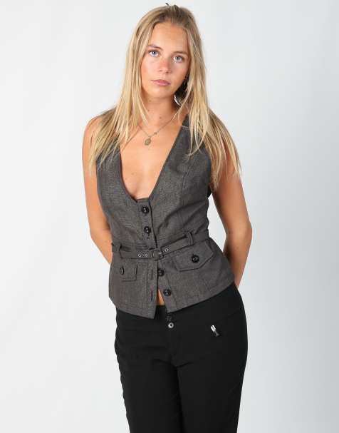 Vintage TRF Denim M woven top in grey - view 1