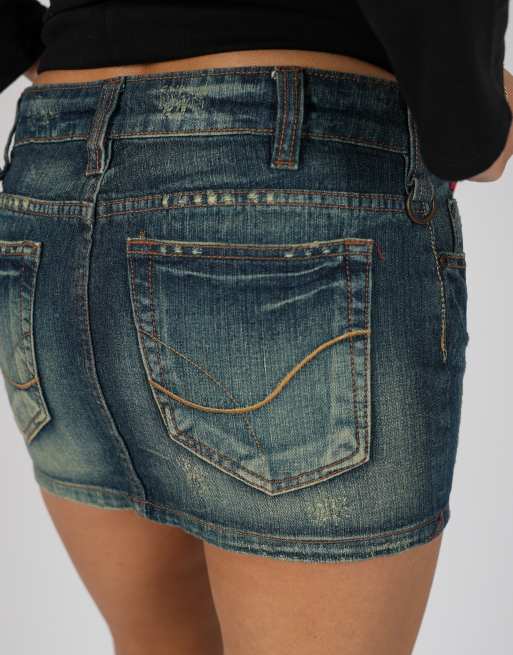 Vintage TRN Jeans S denim mini skirt in blue, 4 of 4