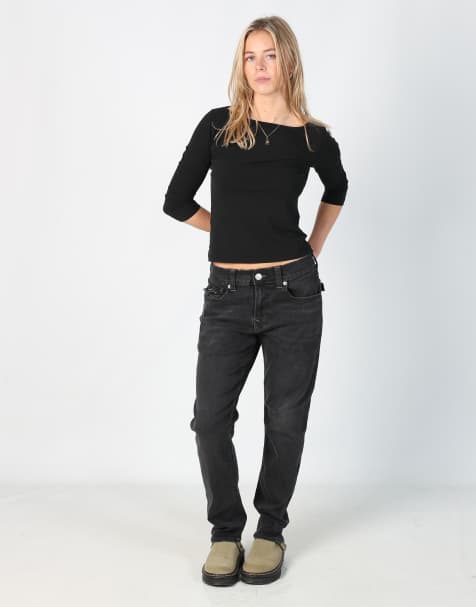 Vintage True Religion 30x52 denim jeans in charcoal grey - view 1