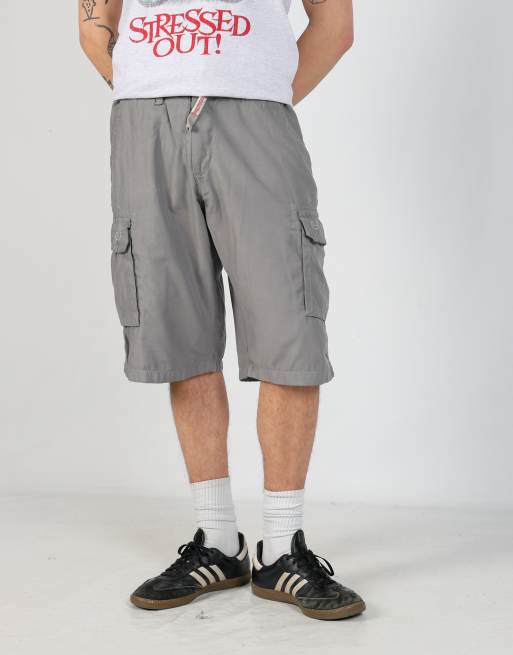 Vintage True Religion 32x24 canvas cargo shorts in khaki green