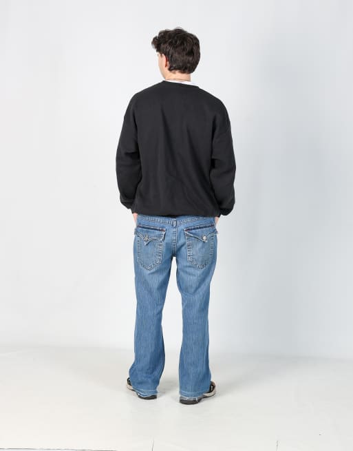 Vintage True Religion 38x30 denim jeans in blue, 3 of 4