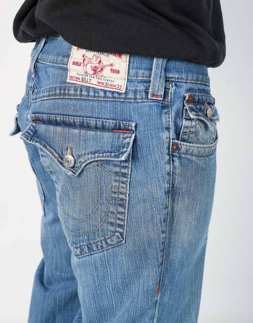 Vintage True Religion 38x30 denim jeans in blue, 4 of 4