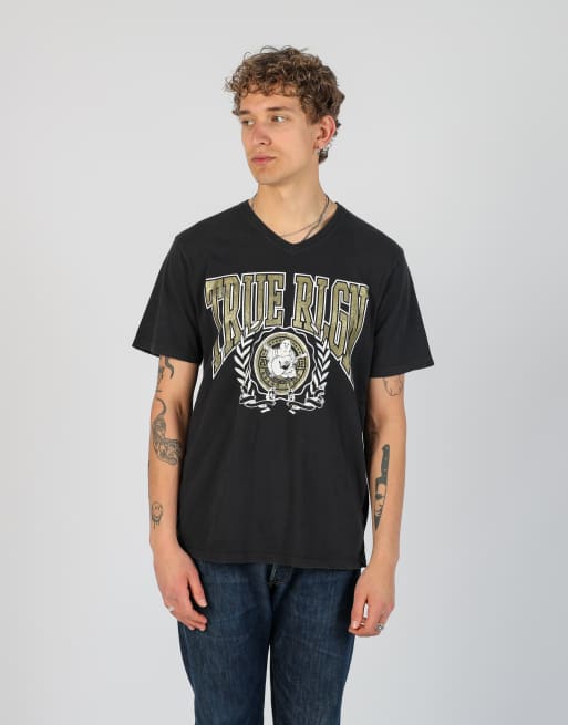 Vintage True Religion l t-shirt in black