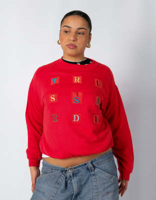 Vintage Trussardi L Sweatshirt Red