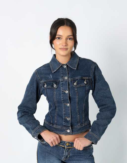 Vintage Trussardi M denim jacket blue