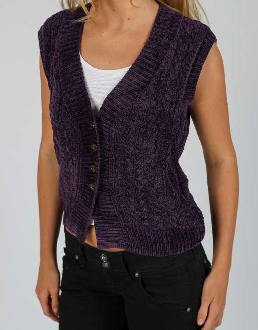 Vintage Trussardi M knitted jumper in purple, 4 of 4