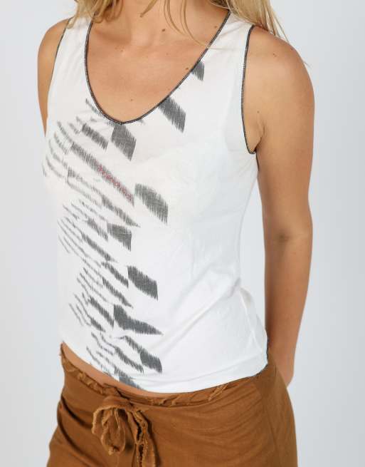 Vintage Trussardi M woven vest in ivory, 4 of 4