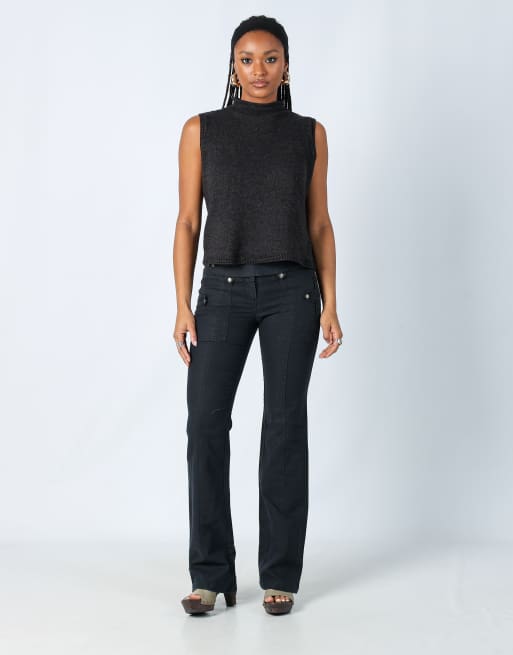 Vintage Trussardi S flare jeans in black