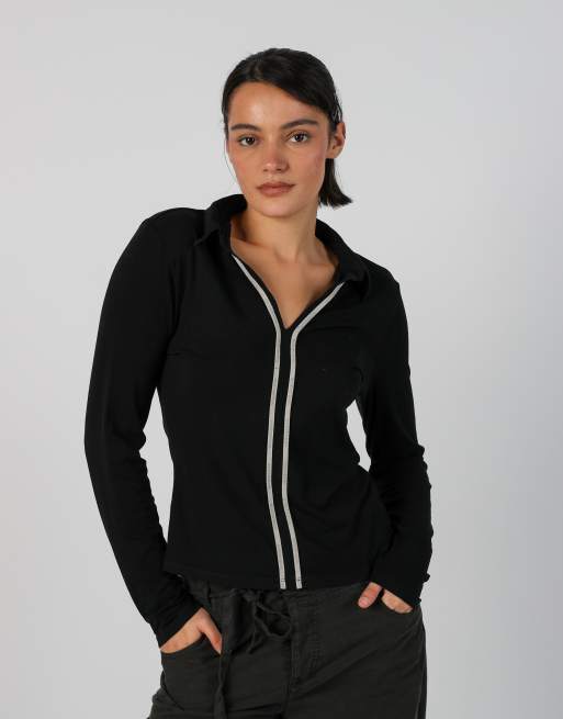 Vintage Trussardi S long sleeve top in black, 1 of 4