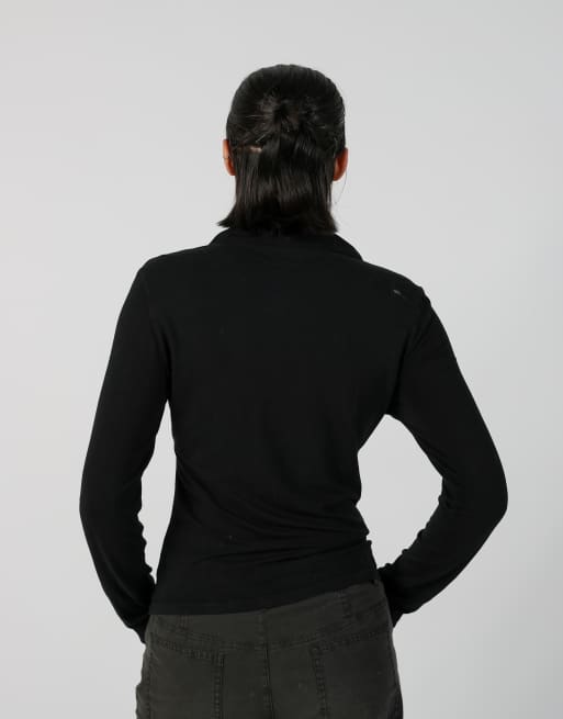 Vintage Trussardi S long sleeve top in black, 2 of 4