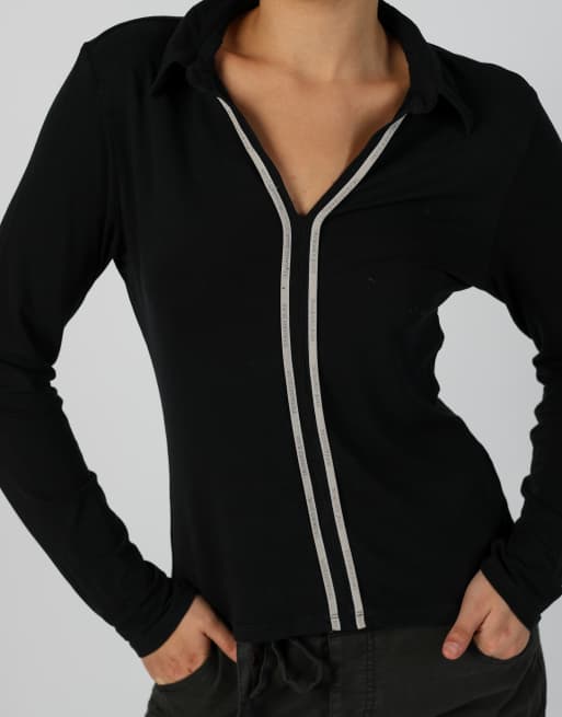 Vintage Trussardi S long sleeve top in black, 4 of 4