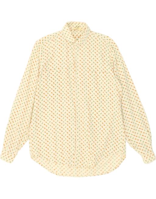 Vintage Tuareg Size L Paisley Shirt in Off White