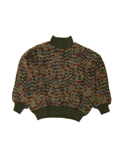 Vintage Turtle Neck Jumper Sweater It 48 XL In Khaki Flecked - view 1