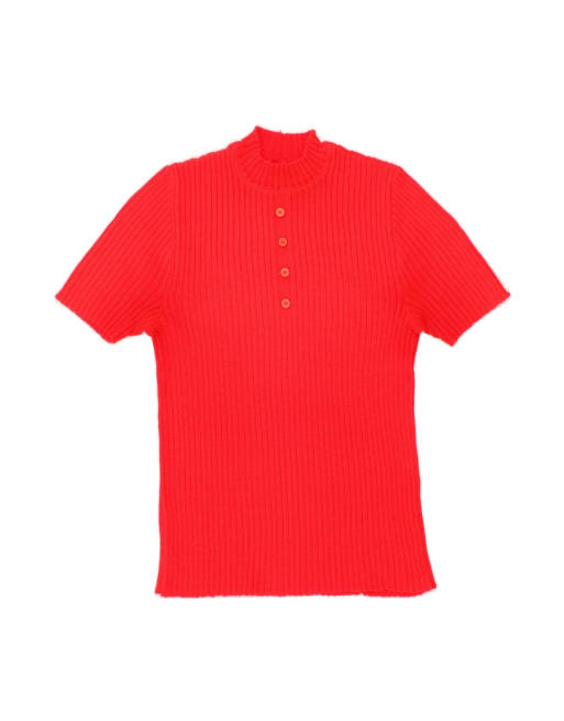 Vintage Turtle Neck Jumper Sweater UK 10 Small In Red