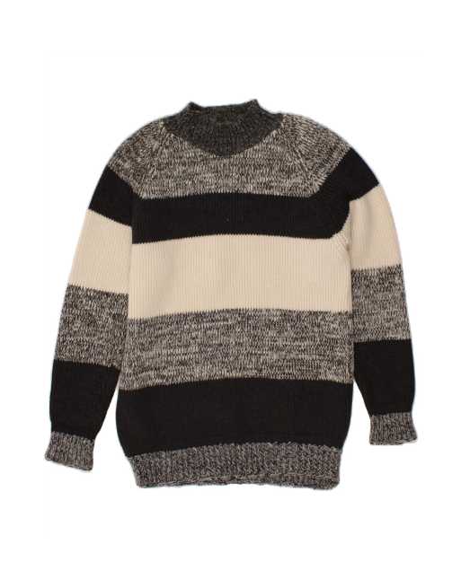 Vintage Turtle Neck Jumper Sweater UK 14 Medium In Multicoloured