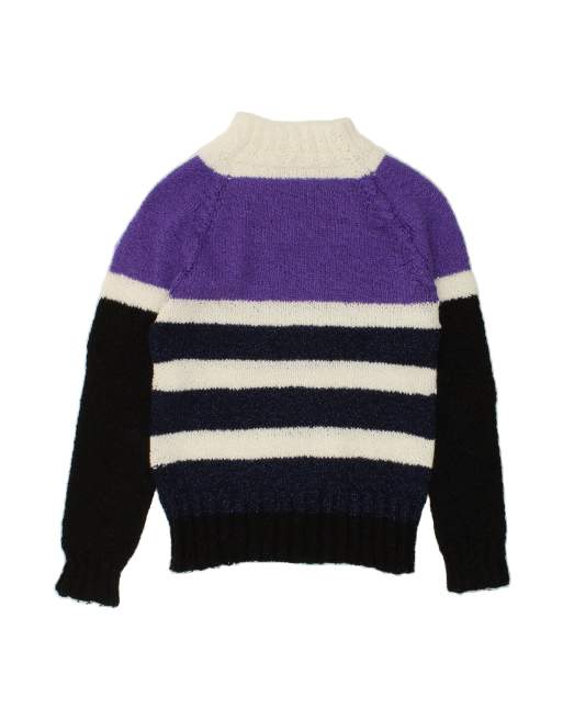 Vintage Turtle Neck Jumper Sweater UK 14 Medium In Multicoloured, 2 of 4