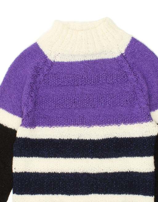 Vintage Turtle Neck Jumper Sweater UK 14 Medium In Multicoloured, 3 of 4