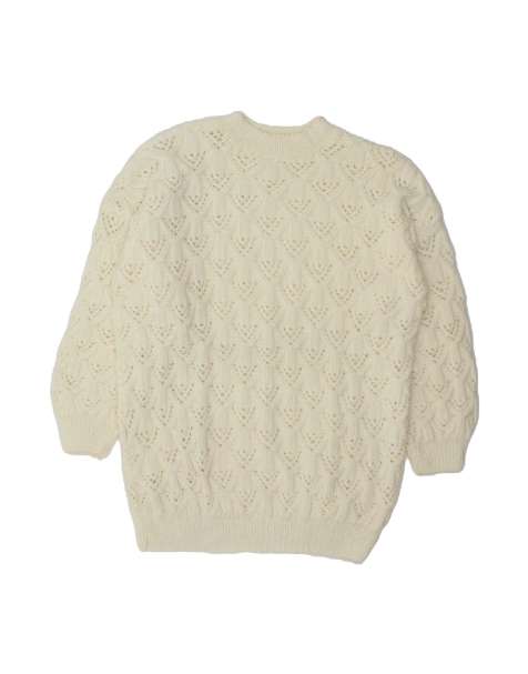Vintage Turtle Neck Jumper Sweater UK 16 Large In White - view 1